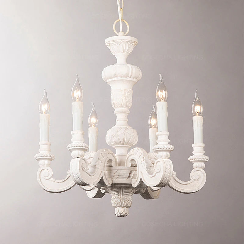 lustre vintage en bois éclairage art déco nordique rétro - vue 3 sur 12
