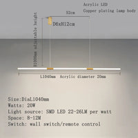 Lustre design style cuivre placage moderne LED