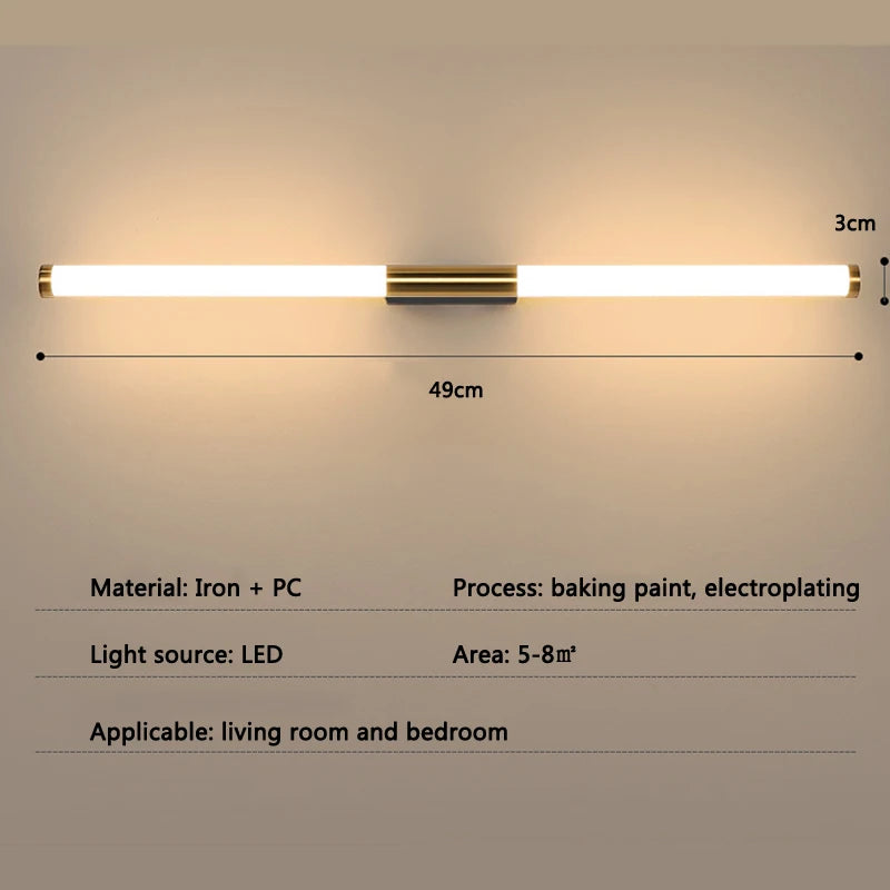 applique murale led créatives nordiques luminaires intérieurs - vue 6 sur 8