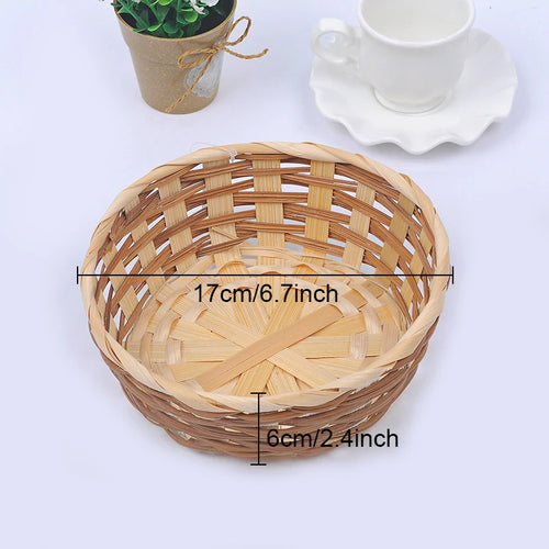 panier à fruits en bambou tissé à la main grande capacité durable - vue 7 sur 7