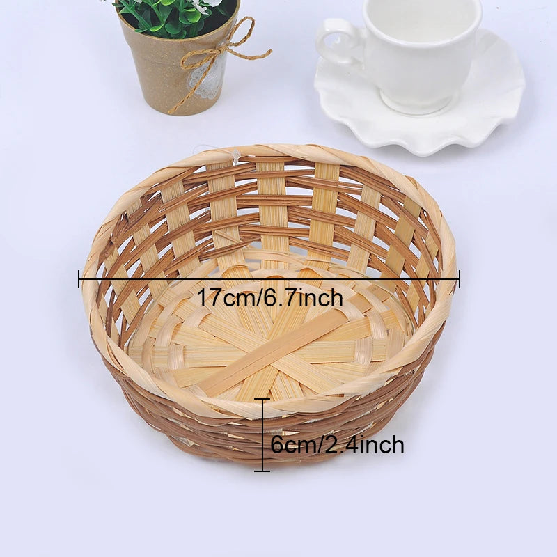 panier à fruits en bambou tissé à la main grande capacité durable - vue 7 sur 7