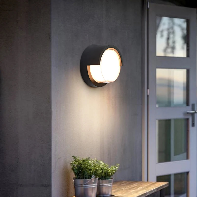 Éclairage mural extérieur moderne étanche IP54 porche balcon terrasse lampe applique jardin en aluminium décor à la maison applique murale lampe - vue 2 sur 10