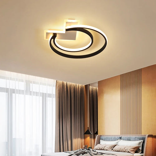 plafonnier led rond avec télécommande pour intérieur moderne - vue 2 sur 12