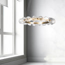 lustre moderne en pierre et verre élégant pour décoration intérieure
