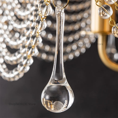lustre en cristal et cuivre style nordique pour toute la maison - vue 6 sur 9