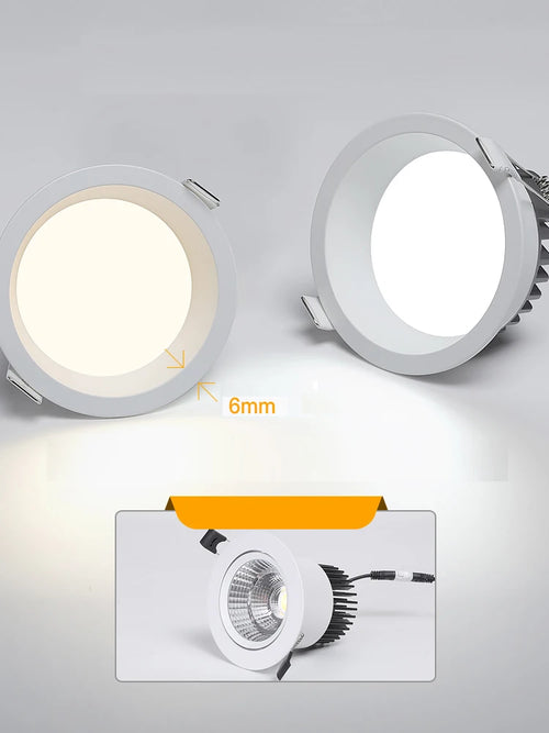led downlight spot encastré lampe panneau rond éclairage intérieur - vue 4 sur 9