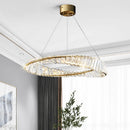 lustre en or de luxe avec éclairage en cristal winfordo