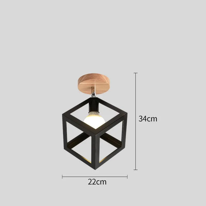 plafonnier led nordique moderne simple en fer triangle - vue 10 sur 18