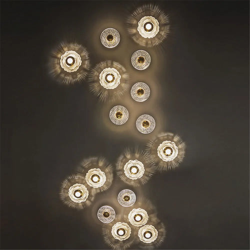 applique murale led moderne à fleurs interchangeables pour décoration intérieure - vue 5 sur 9
