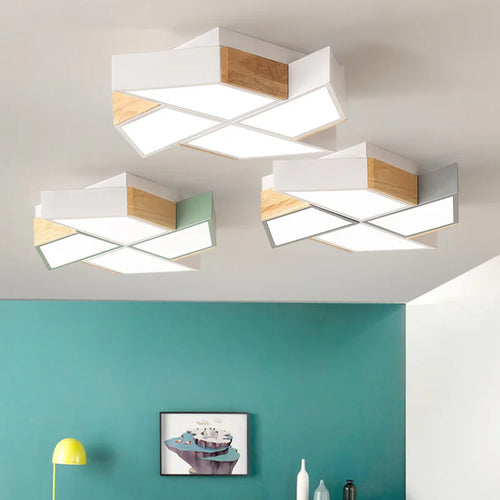plafonnier led en forme de moulin à vent design moderne - vue 3 sur 18