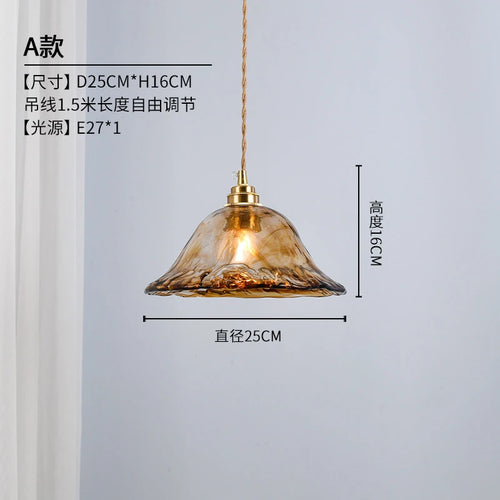 suspension en verre rétro style industriel pour intérieur décoratif - vue 12 sur 11