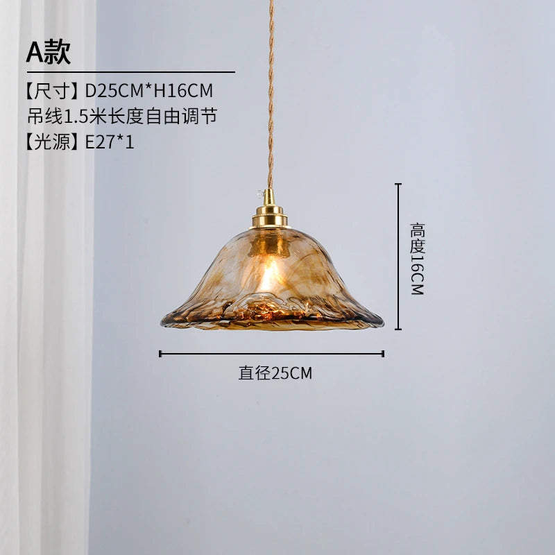 suspension en verre rétro style industriel pour intérieur décoratif - vue 11 sur 11