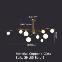lustre design en métal et verre pour intérieur moderne