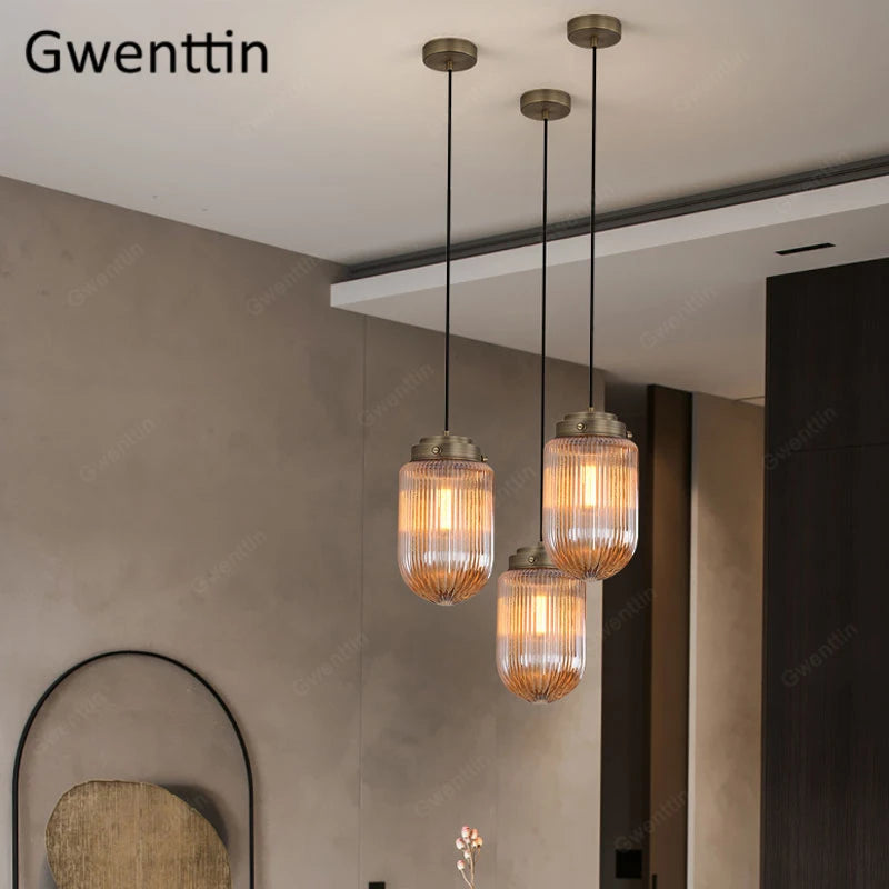 suspension en verre vintage nordique pour intérieur industriel - vue 4 sur 7