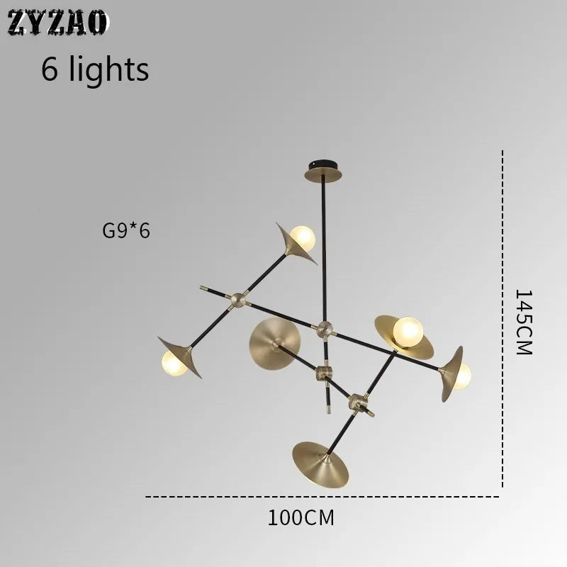 suspension postmoderne nordique design pour éclairage intérieur décoratif - vue 6 sur 10