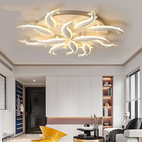plafonnier led nordique moderne intérieur - vue 5 sur 10
