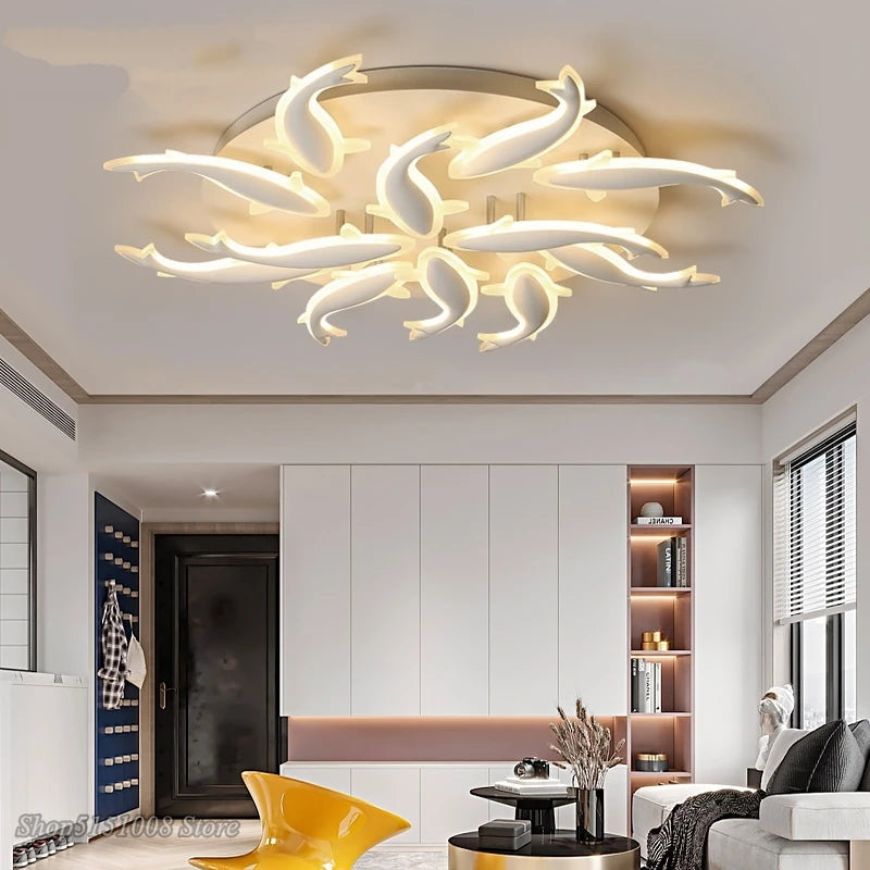 plafonnier led nordique moderne intérieur - vue 4 sur 10