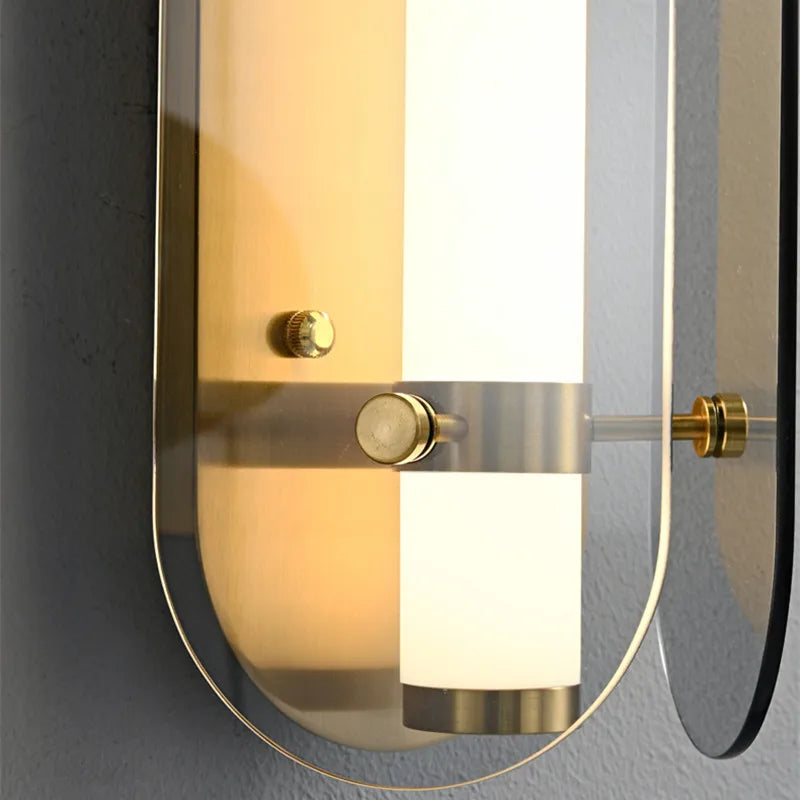 applique murale design nordique moderne en verre miroir décorative - vue 6 sur 9