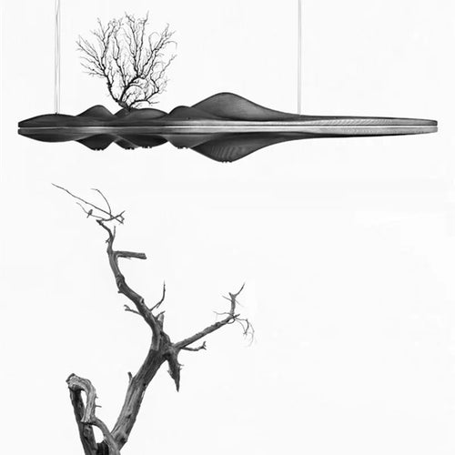 Suspension nordique moderne en résine de bois massif - vue 3 sur 9