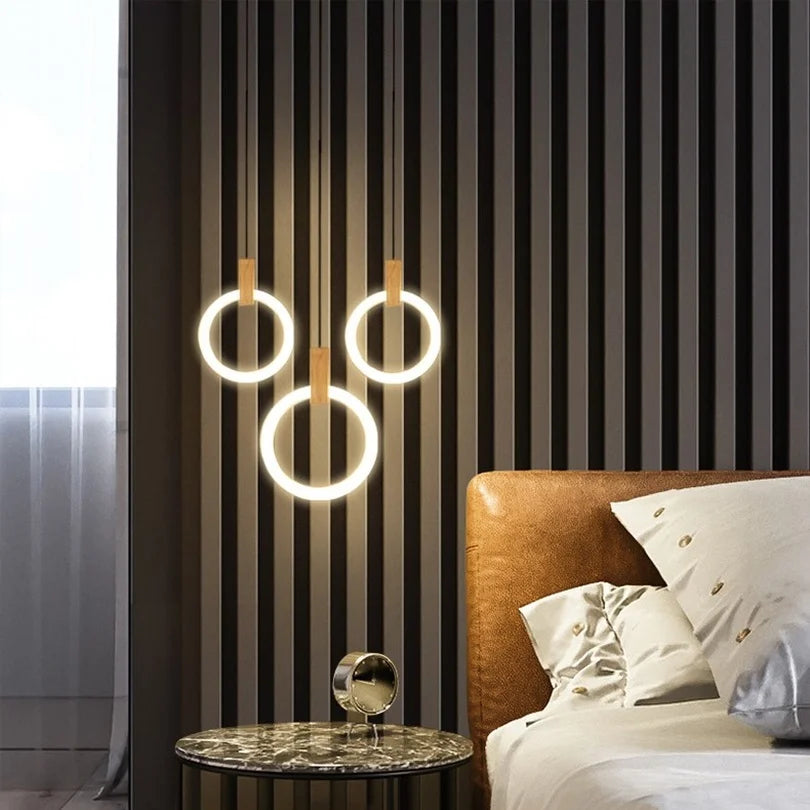 lustre led suspendu style loft pour escalier - vue 2 sur 17