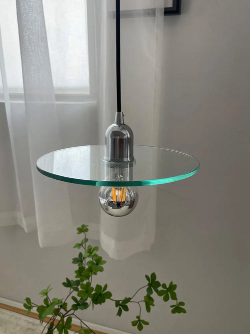 lustre rétro en verre clair suspendu pour décoration café bar - vue 2 sur 6