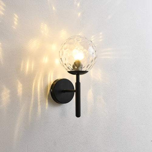 applique murale nordique simple en verre motif d'eau forgé luxueuse - vue 6 sur 10