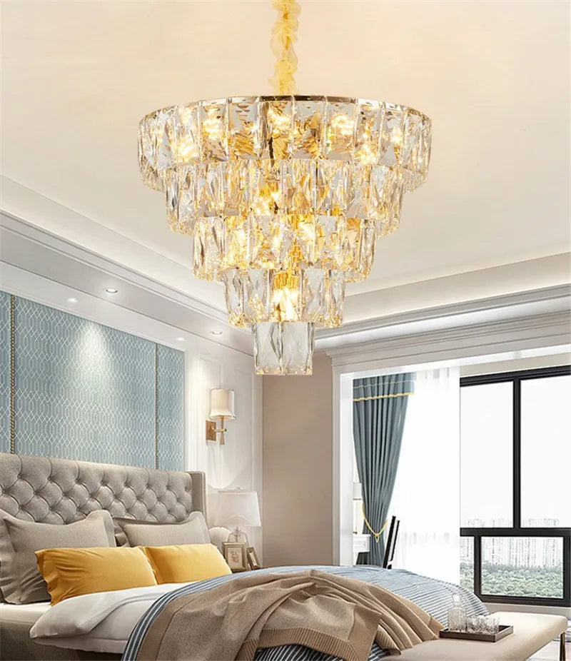 lustre en cristal design nordique pour intérieur élégant - vue 6 sur 12