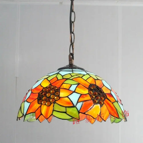 lustre tiffany antique pour restaurant café bar et allée - vue 11 sur 19