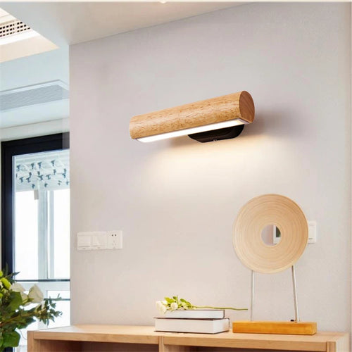 applique murale nordique en bois pour éclairage intérieur - vue 5 sur 8