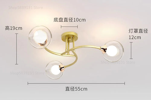 plafonniers modernes simples décoration nordique luminaire créatif - vue 11 sur 17