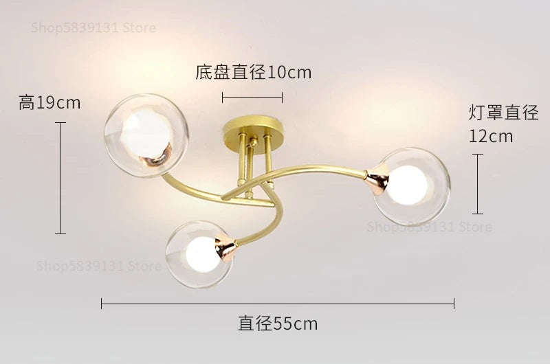 plafonniers modernes simples décoration nordique luminaire créatif - vue 10 sur 17