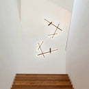applique murale led rétro-éclairé simple longue bande art déco