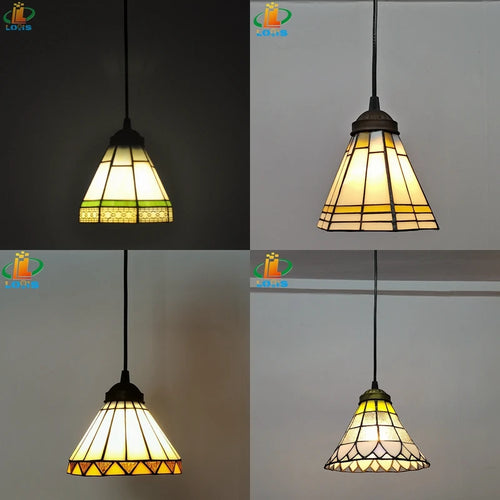 lustre en verre style tiffany pour décoration intérieure élégante - vue 2 sur 13