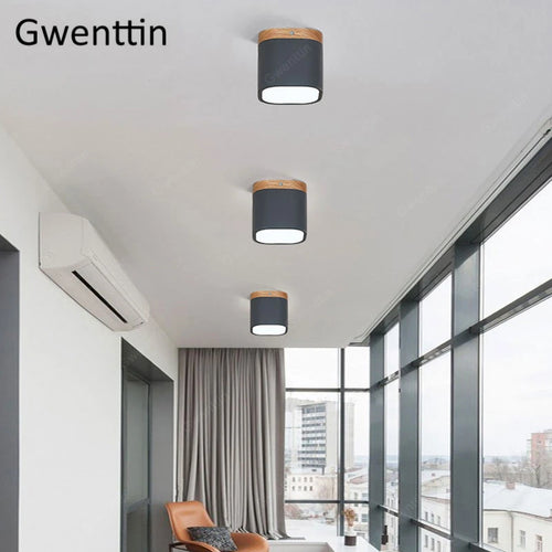 plafonnier moderne en bois et fer design nordique pour intérieur décoratif - vue 5 sur 18