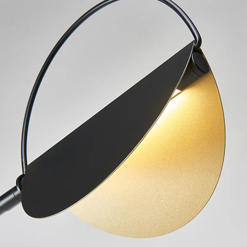 Lampadaire led vintage nordique en fer forgé et marbre - vue 6 sur 12