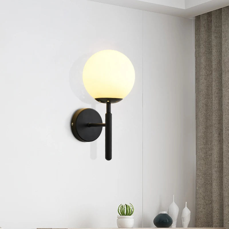 applique murale nordique simple en verre motif d'eau forgé luxueuse - vue 4 sur 10