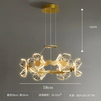 lustre moderne en forme de pétale avec éclairage led