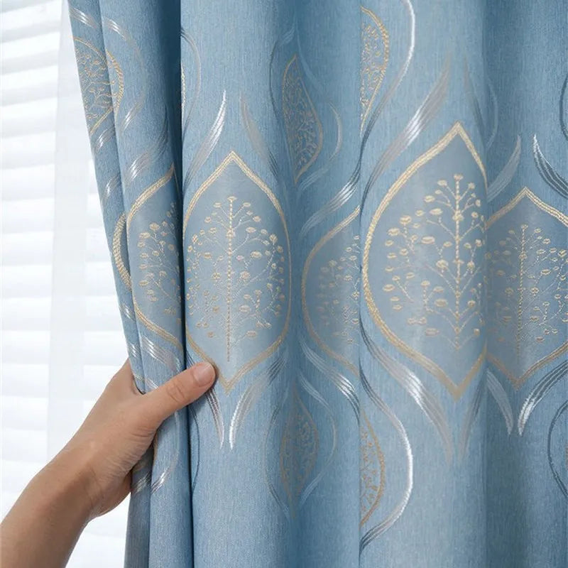 Rideau occultant floral moderne pour chambre ou salon - vue 1 sur 10