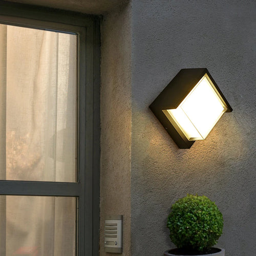 Éclairage mural extérieur moderne étanche IP54 porche balcon terrasse lampe applique jardin en aluminium décor à la maison applique murale lampe - vue 2 sur 10