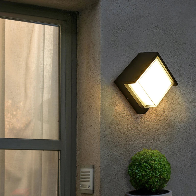 Éclairage mural extérieur moderne étanche IP54 porche balcon terrasse lampe applique jardin en aluminium décor à la maison applique murale lampe - vue 1 sur 10