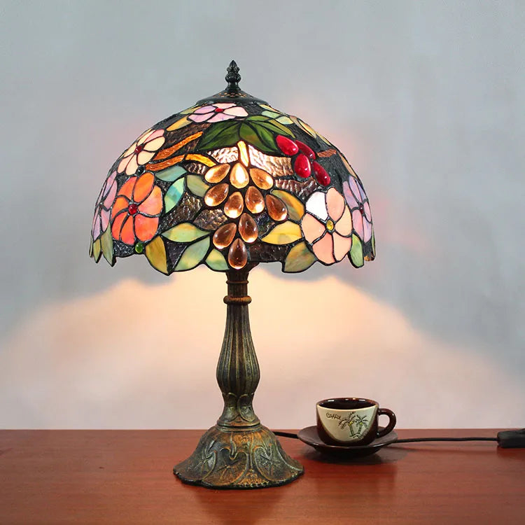 lampe de chevet style tiffany rétro en verre créatif vintage