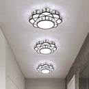 plafonnier led en cristal luxe décoratif avec fleurs