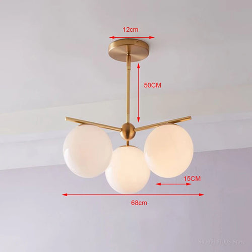 lustre moderne led nordique pour cuisine et restaurant - vue 9 sur 8