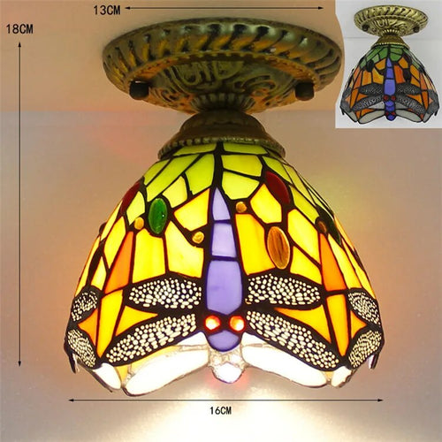 Plafonnier Led en verre créatif moderne avec ampoule 7W E27 - vue 22 sur 30