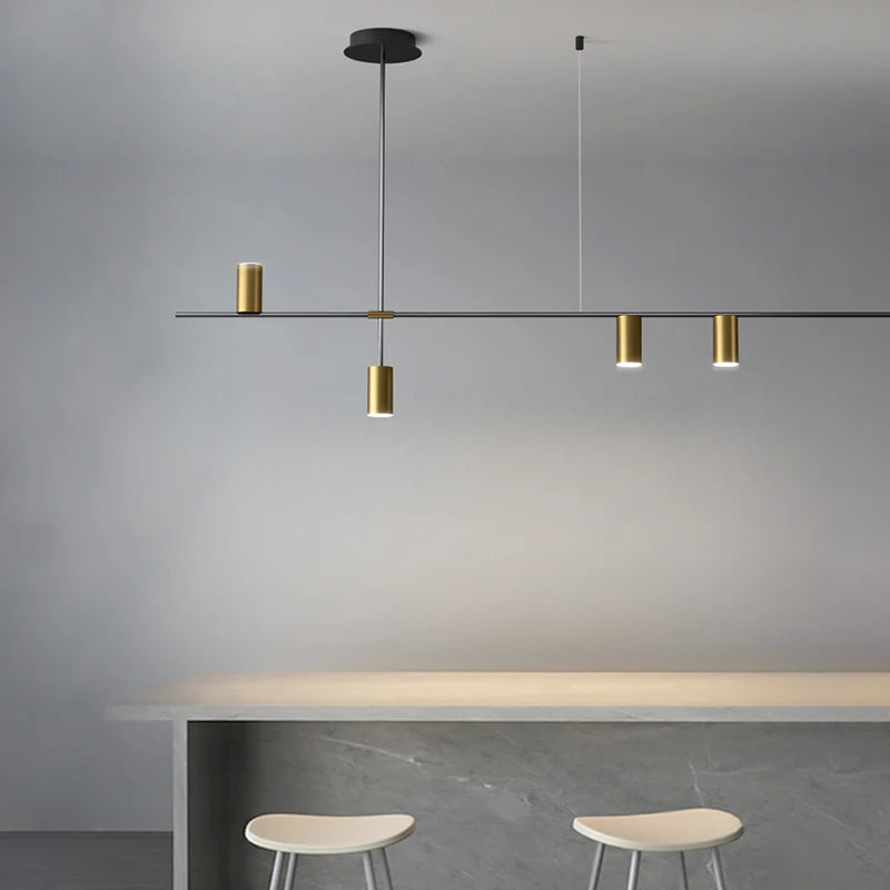 lustre simple led moderne pour café restaurant - vue 5 sur 11