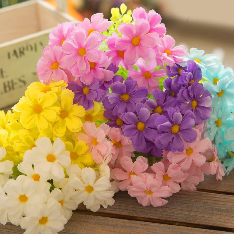 bouquet de fleurs artificielles marguerite pour décoration automnale - vue 6 sur 11