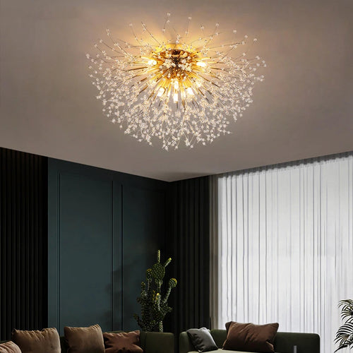 lustre led 	 avec branches de cristal winfordo en stock - vue 3 sur 18