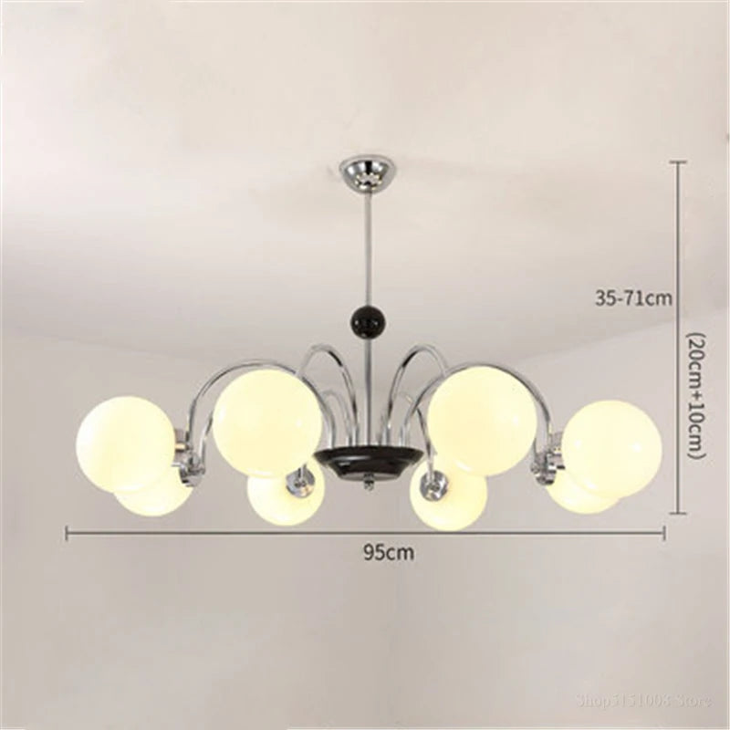 lustre moderne led décoration nordique éclairage intérieur - vue 12 sur 16