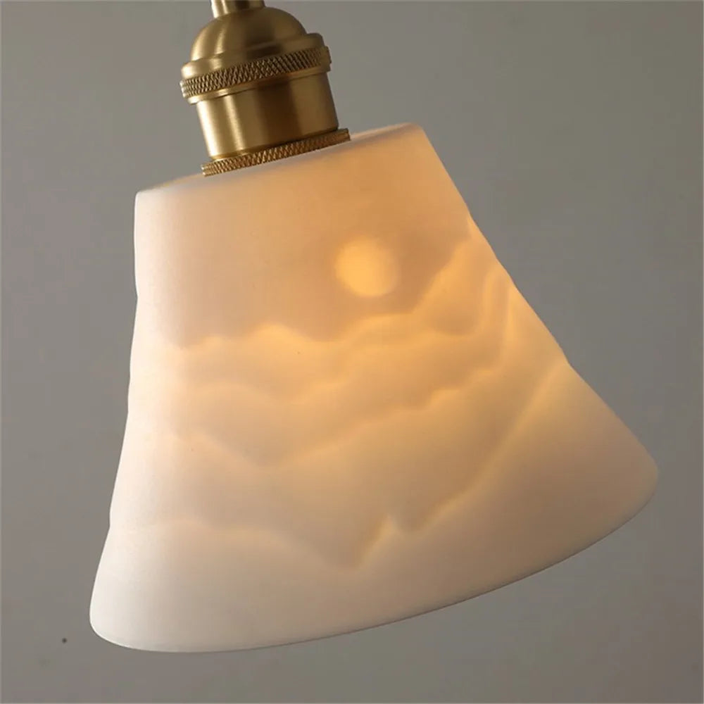 loft style antique led luminaire en laiton céramique rétro - vue 4 sur 6