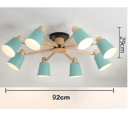 lustre nordique en bois massif simple et moderne - vue 19 sur 18